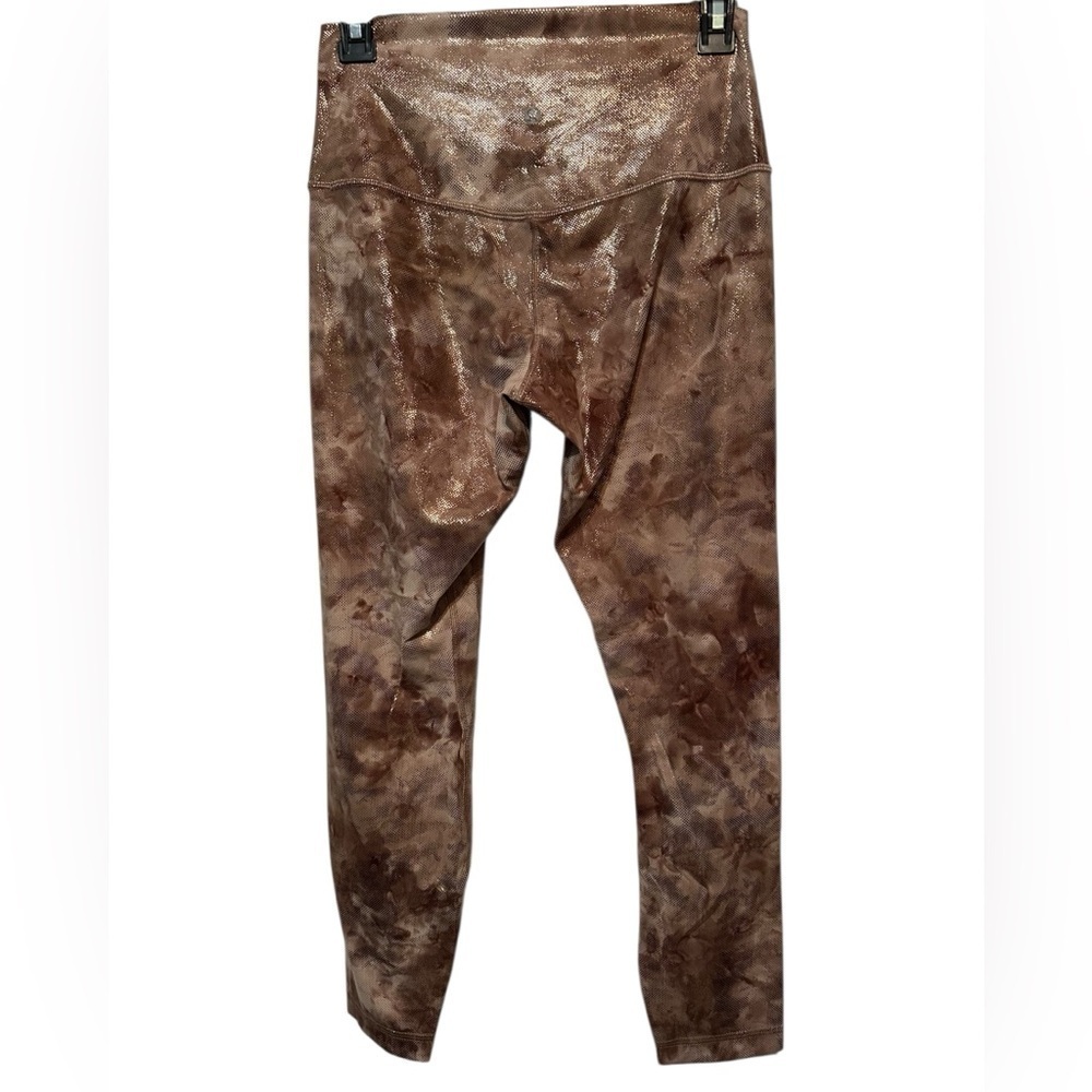 Lululemon Align Pink Brown High-Rise 25” Tie-Dye Pant Leggings Shine* Diamond - Picture 4 of 11